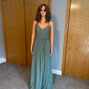 SORELLA VITA Dusty Sage Spaghetti Strap A-Line Gown